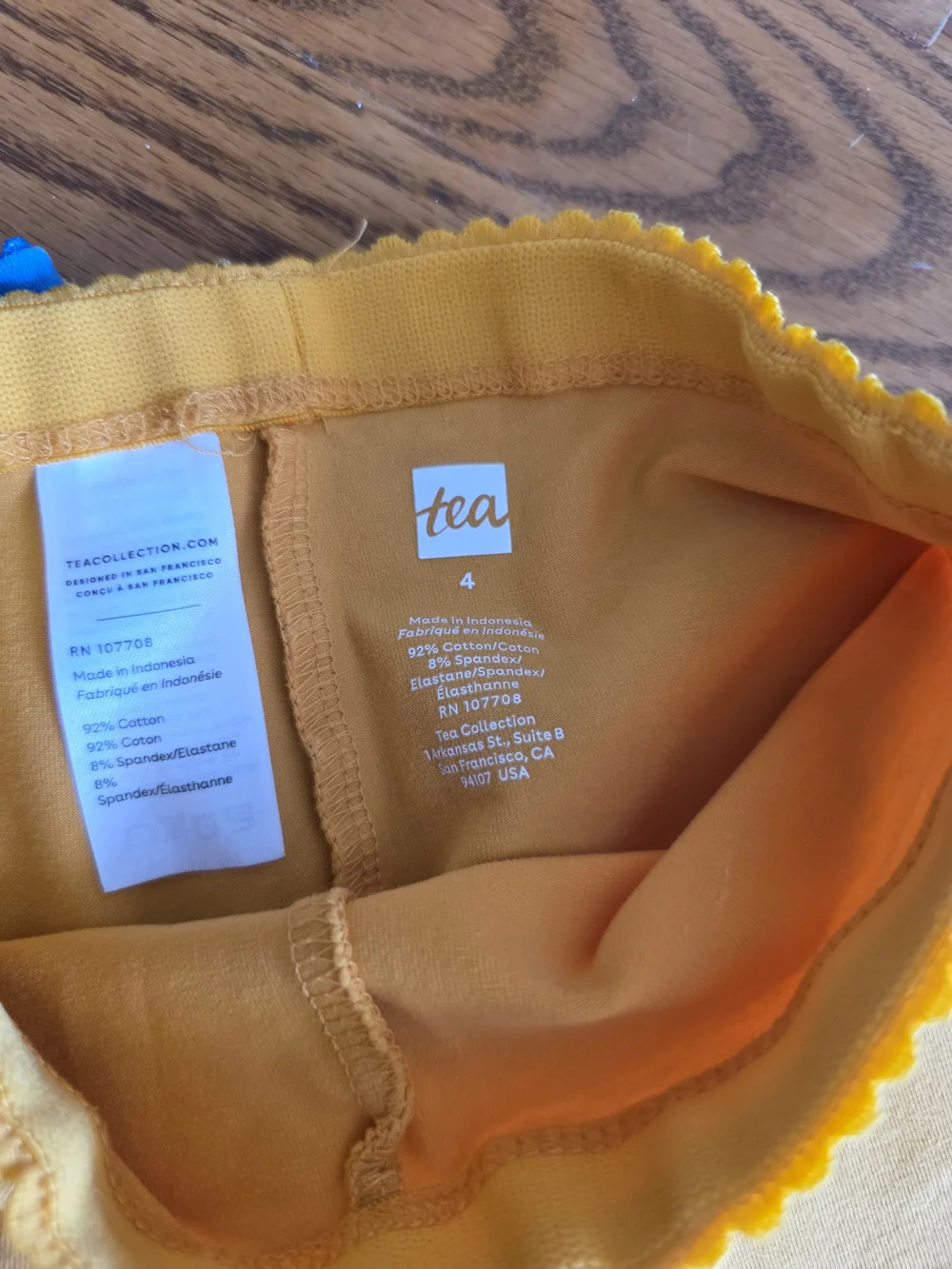 Tea Collection Blue and Yellow Girls' Cotton Leggings - Duo